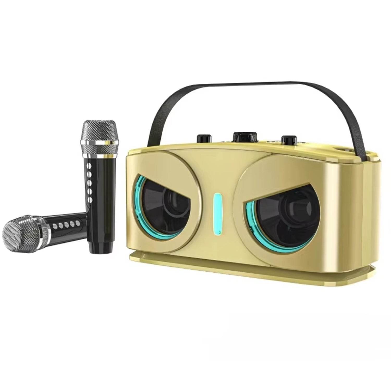 PocketMuzi Portable Karaoke Machine Dual 10W Bluetooth 5.3 Speaker with 2 Mics