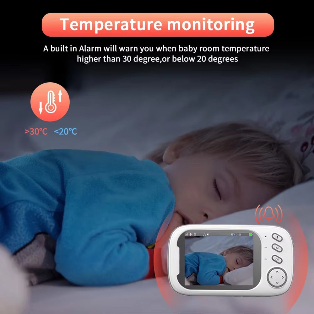 Baby Monitor with Video and Audio, Long Range Wireless Infant Monitor with Night Vision and Two-Way Talk