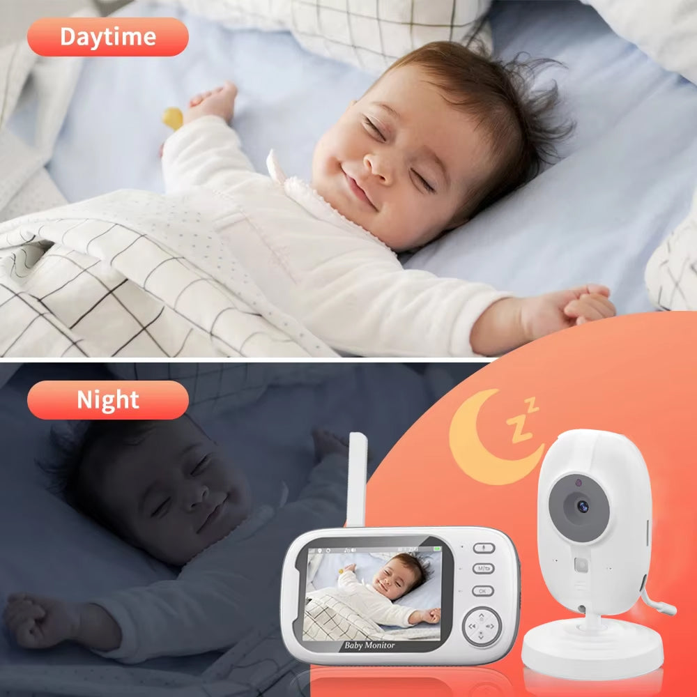 Baby Monitor with Video and Audio, Long Range Wireless Infant Monitor with Night Vision and Two-Way Talk