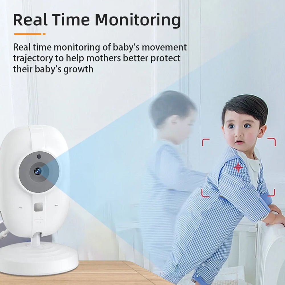 Baby Monitor with Video and Audio, Long Range Wireless Infant Monitor with Night Vision and Two-Way Talk