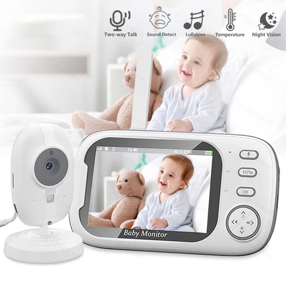 Baby Monitor with Video and Audio, Long Range Wireless Infant Monitor with Night Vision and Two-Way Talk