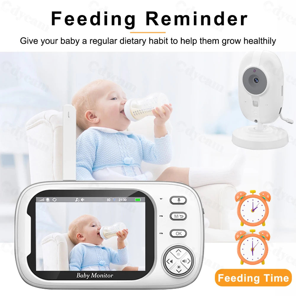 Baby Monitor with Video and Audio, Long Range Wireless Infant Monitor with Night Vision and Two-Way Talk
