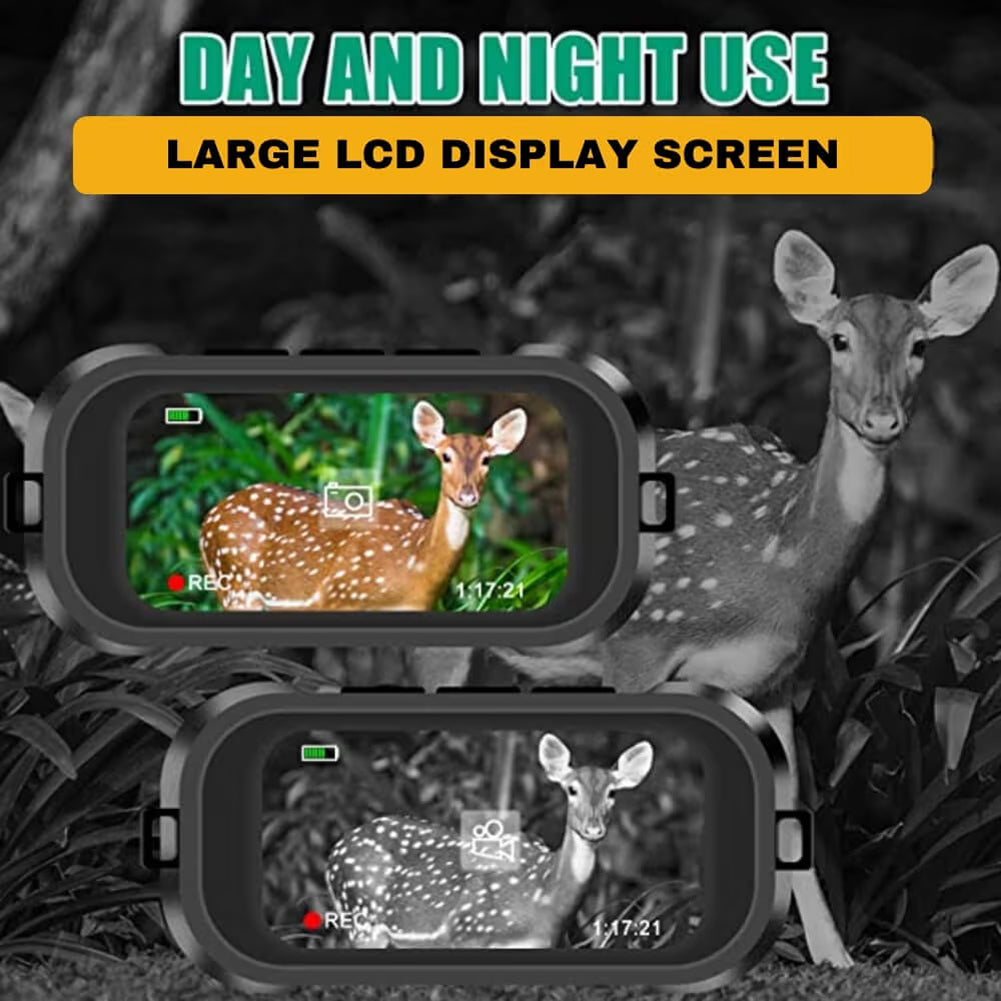 PossNiox Night Vision Binoculars 800m Range Military-Grade Infrared 10X Zoom HD Recording