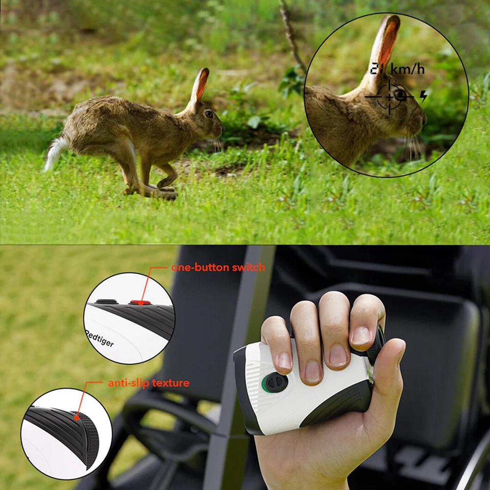 RafiKivix Golf Rangefinder 7x Magnification with Slope Switch and Speed Detection Mode for Golf and Hunting