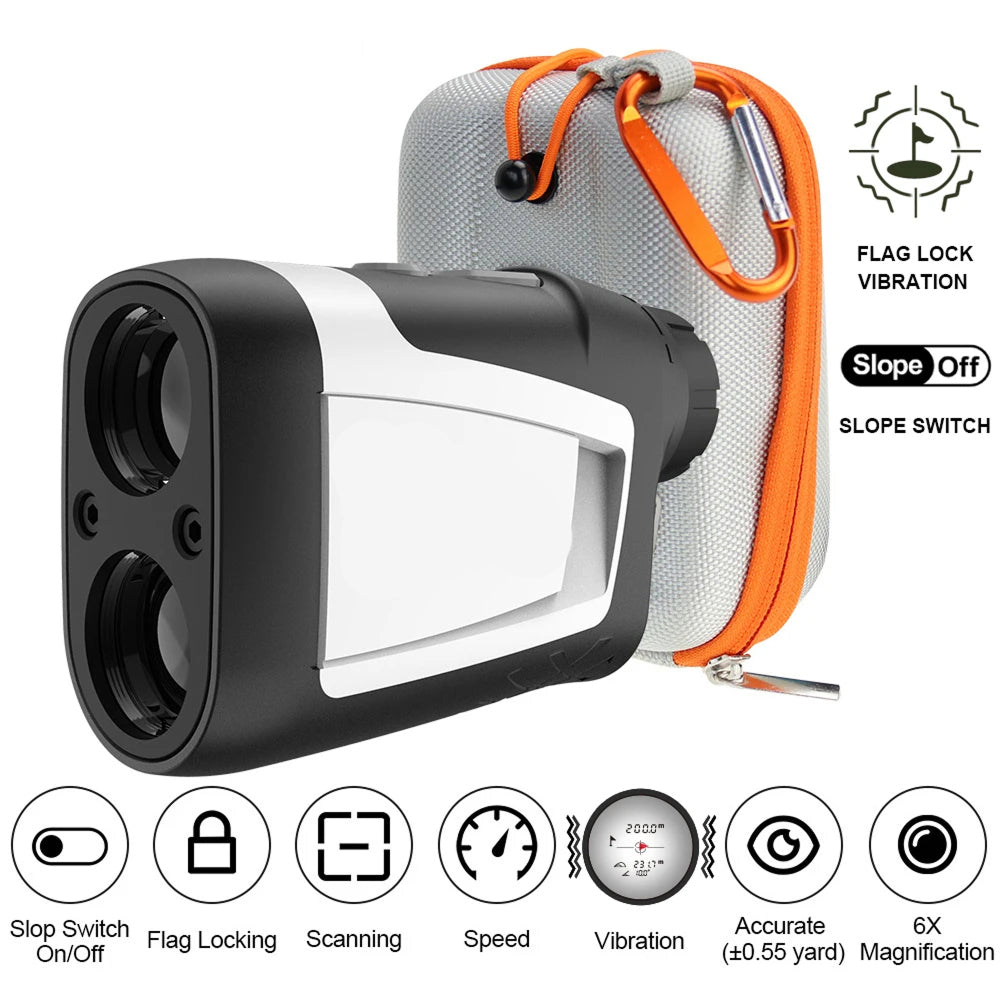 RafixKira High-Precision Golf Rangefinder with 6X Magnification, Advanced Slope Compensation and Instant Flag Lock Technology
