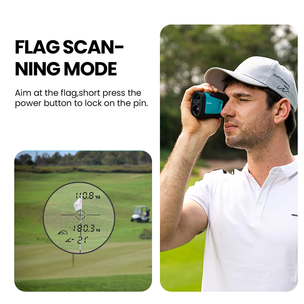 RafixKira High-Precision Golf Rangefinder with 6X Magnification, Advanced Slope Compensation and Instant Flag Lock Technology