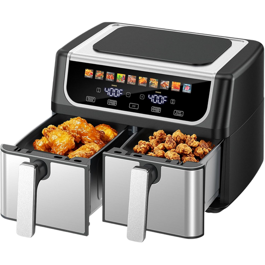 Dual Zone Air Fryer Double Basket Countertop Air Fryer Oven
