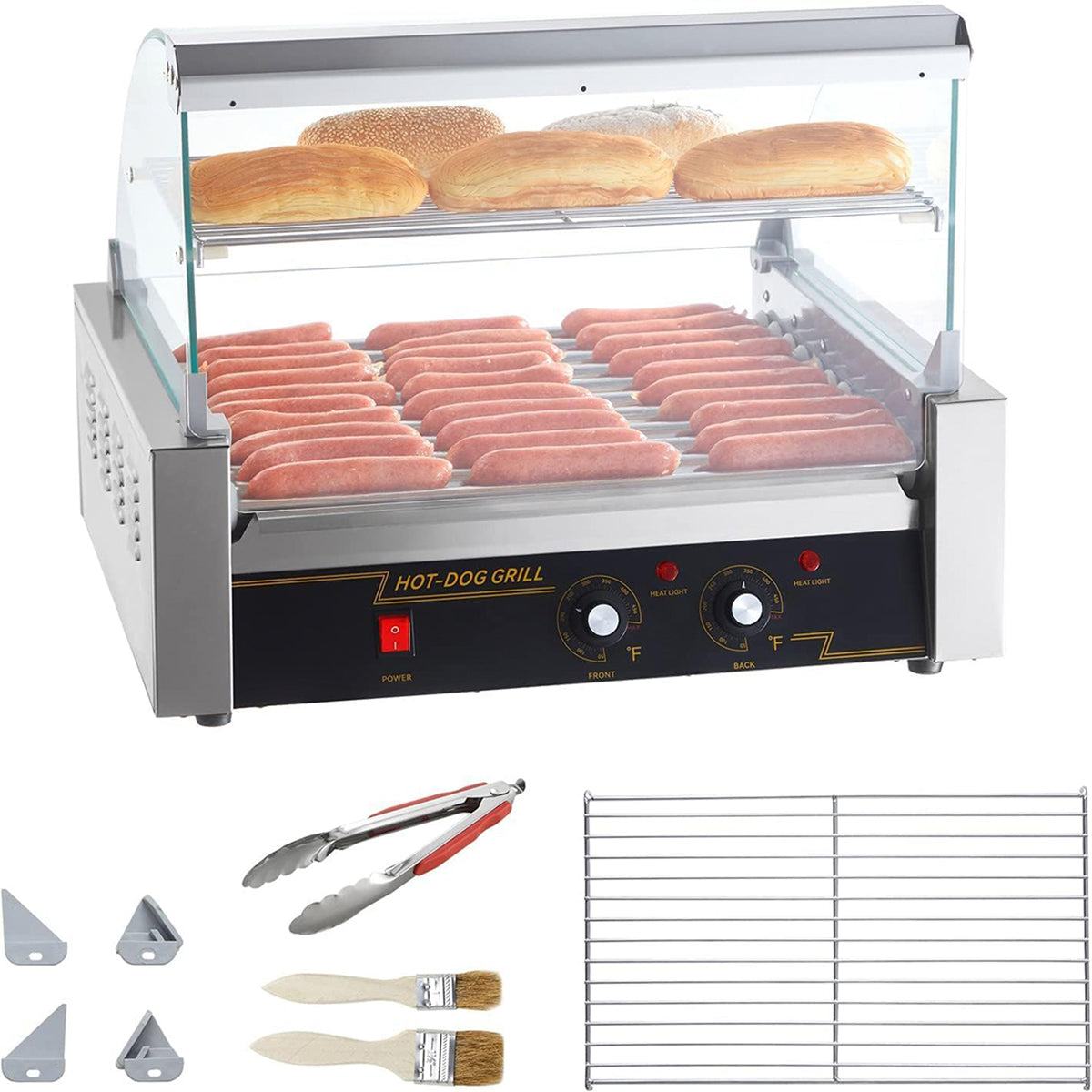 RoliHemix Hot Dog Roller 30 Capacity 1800W Commercial Grill Machine