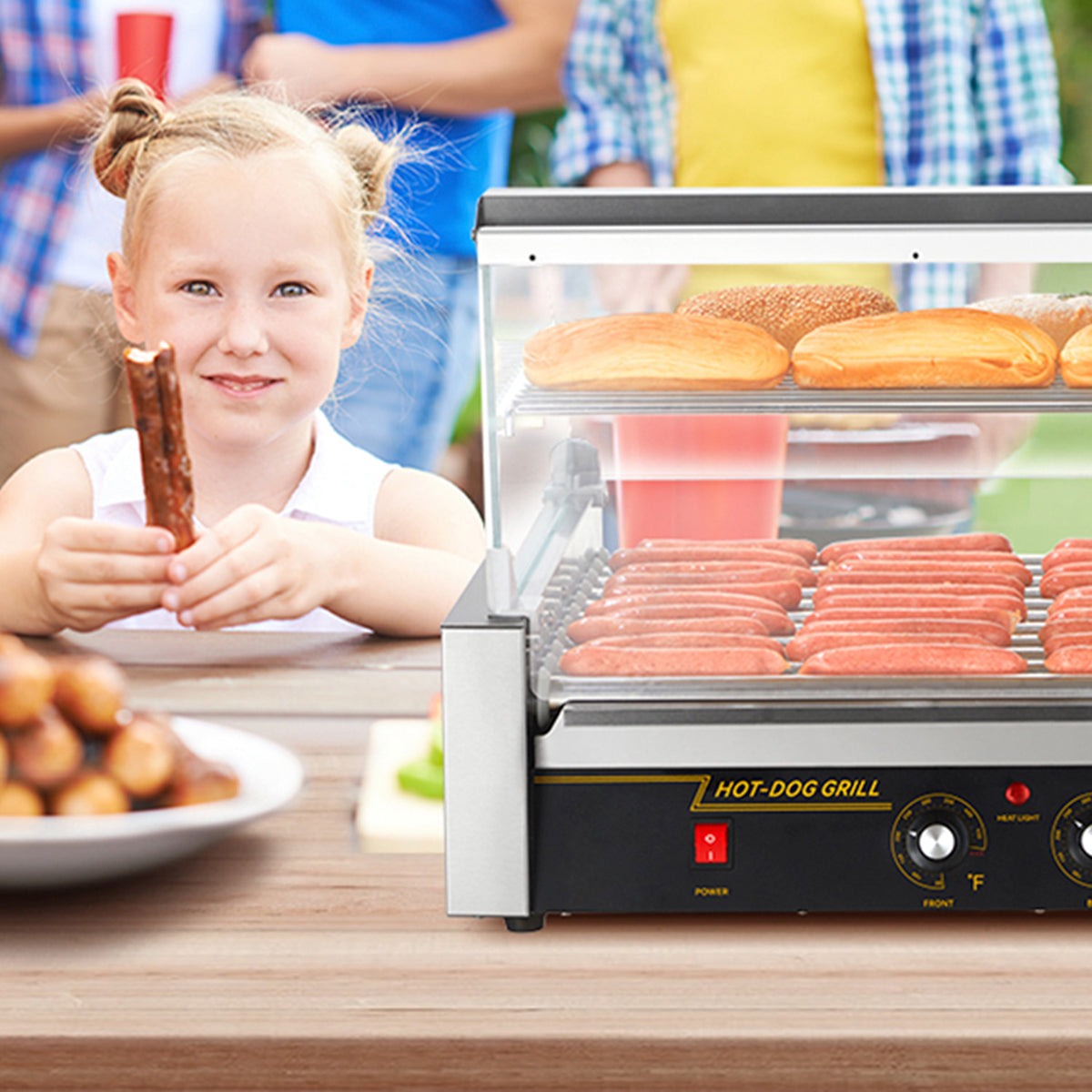 RoliHemix Hot Dog Roller 30 Capacity 1800W Commercial Grill Machine
