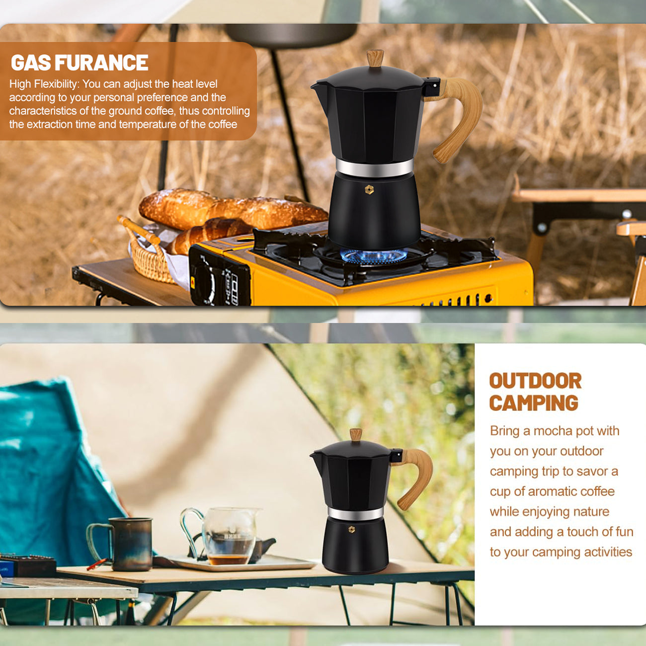 Stovetop Coffee Percolator Manual Espresso & Coffee Maker