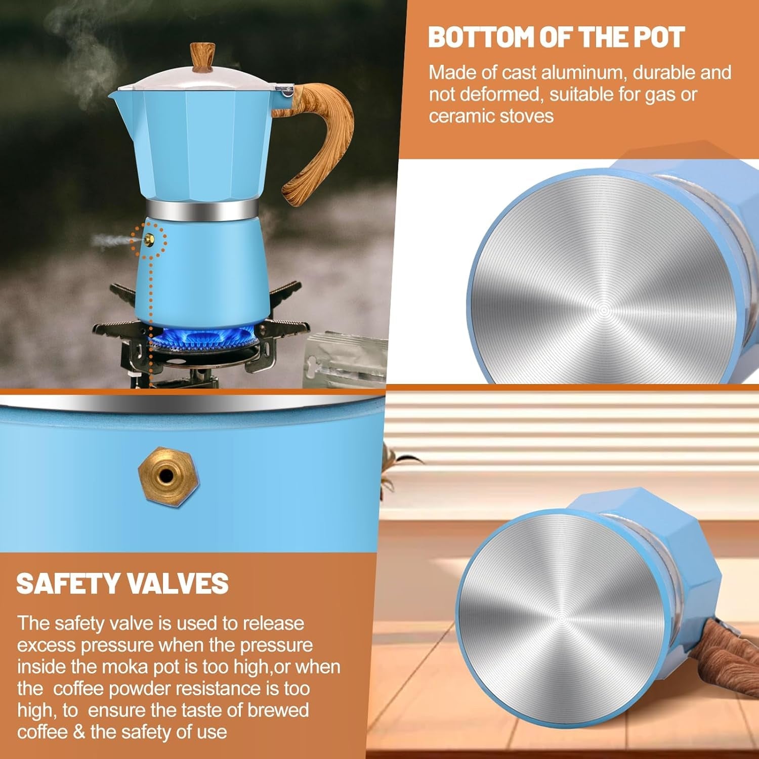 Stovetop Coffee Percolator Manual Espresso & Coffee Maker