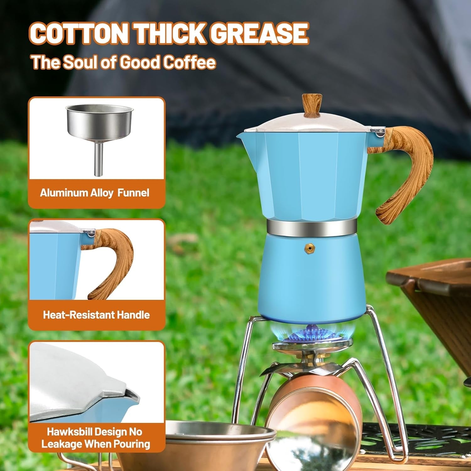 Stovetop Coffee Percolator Manual Espresso & Coffee Maker