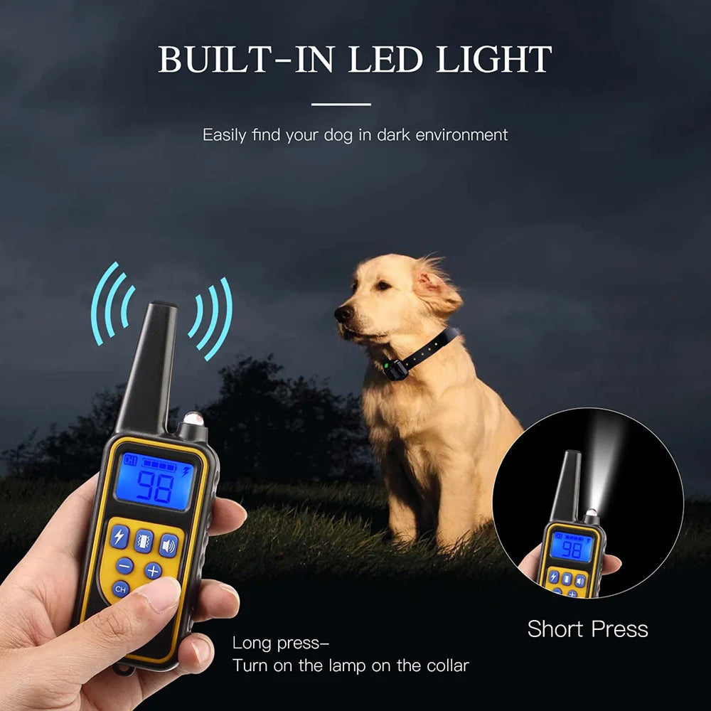 ShokiDex Dog Training Collar 2,600ft Range IPX7 Waterproof 4 Humane Modes for 3 Dogs