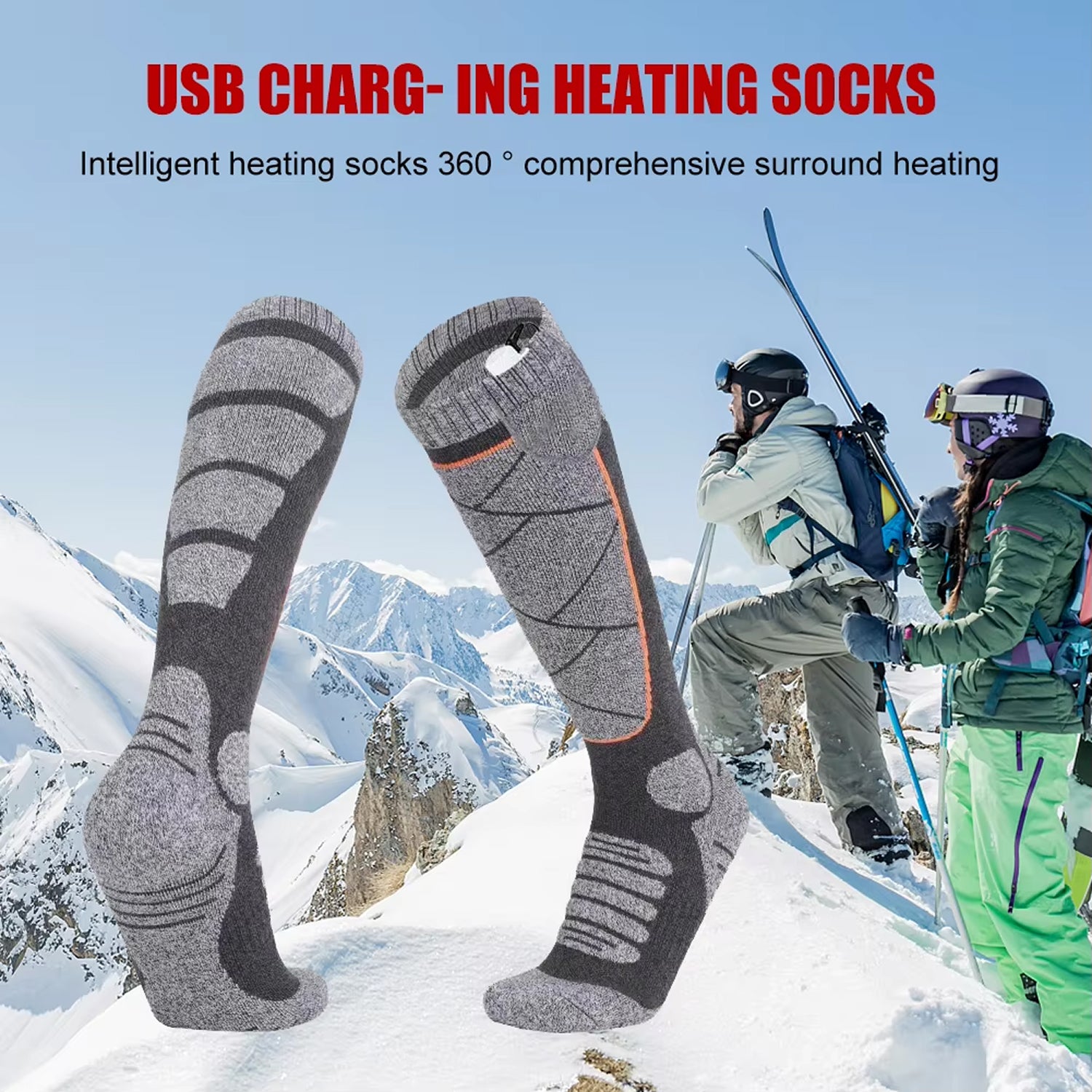 SkiHeati Heated Ski Socks