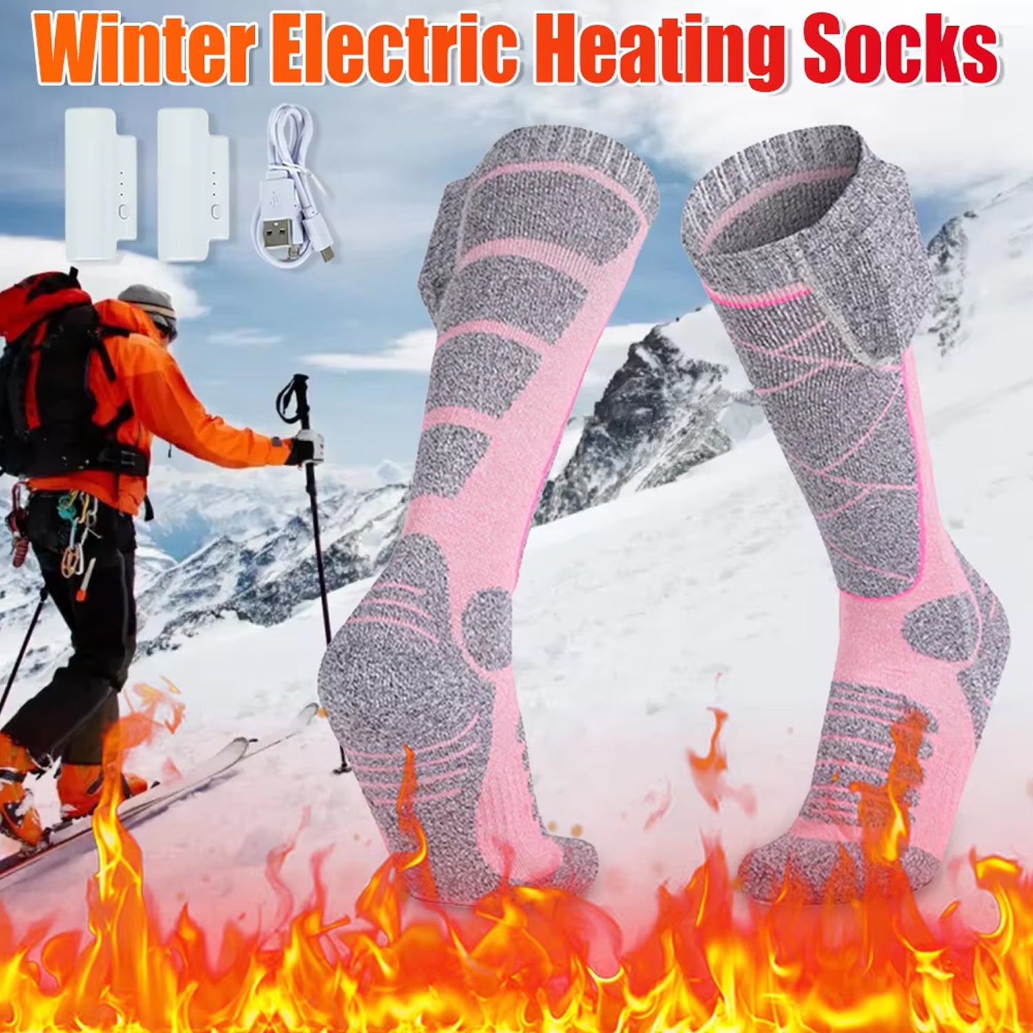 SkiHeati Heated Ski Socks