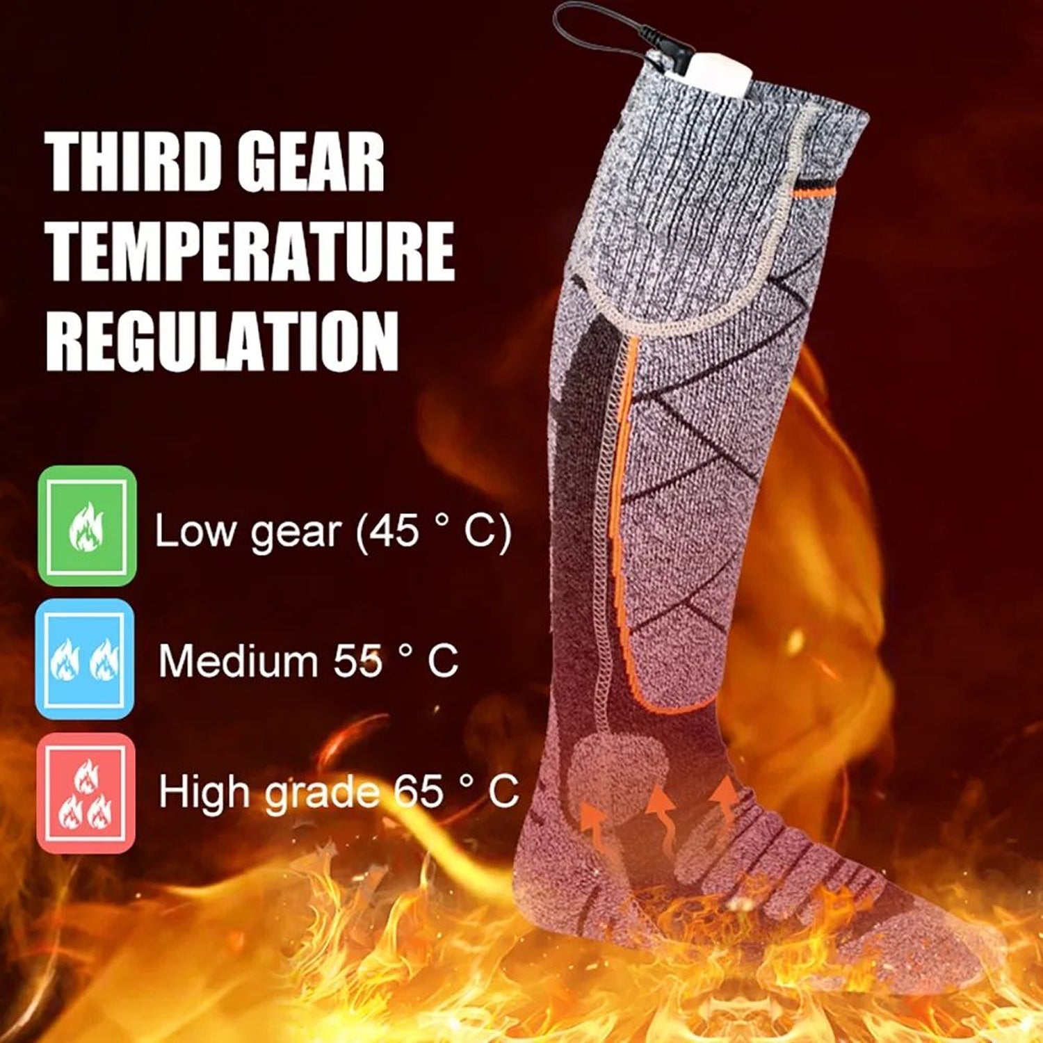 SkiHeati Heated Ski Socks