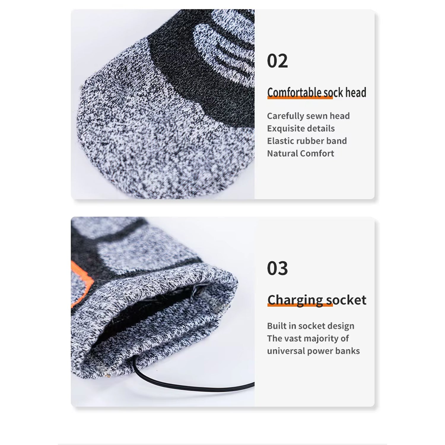 SkiHeati Heated Ski Socks