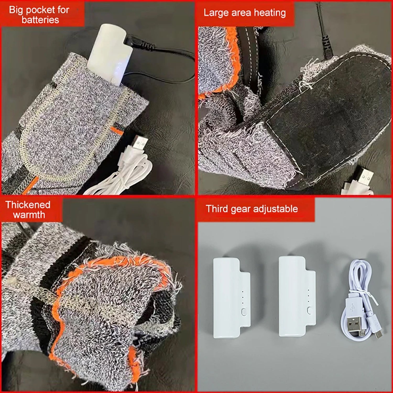 SkiHeati Heated Ski Socks