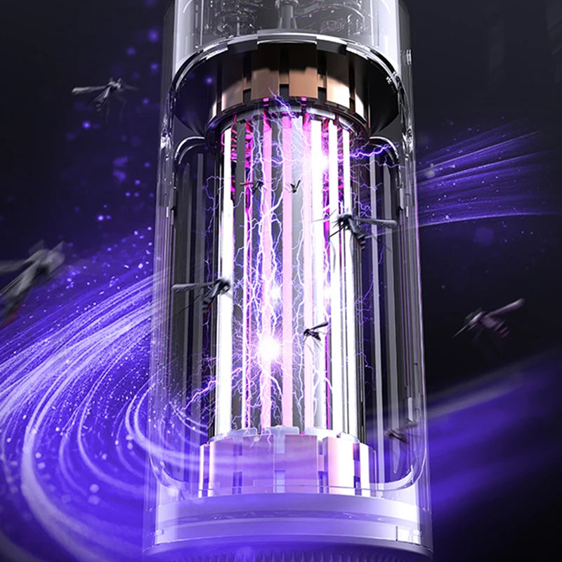 SlayInsec 3600V Electric Mosquito Zapper Cordless Type-C Rechargeable with 720° Multi-Sensory Attraction and UV Light