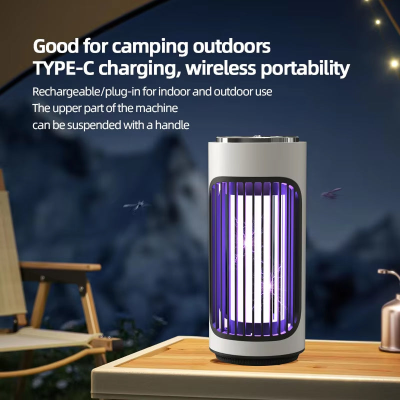SlayInsec 3600V Electric Mosquito Zapper Cordless Type-C Rechargeable with 720° Multi-Sensory Attraction and UV Light