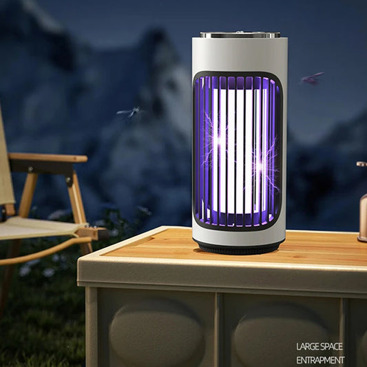 SlayInsec 3600V Electric Mosquito Zapper Cordless Type-C Rechargeable with 720° Multi-Sensory Attraction and UV Light