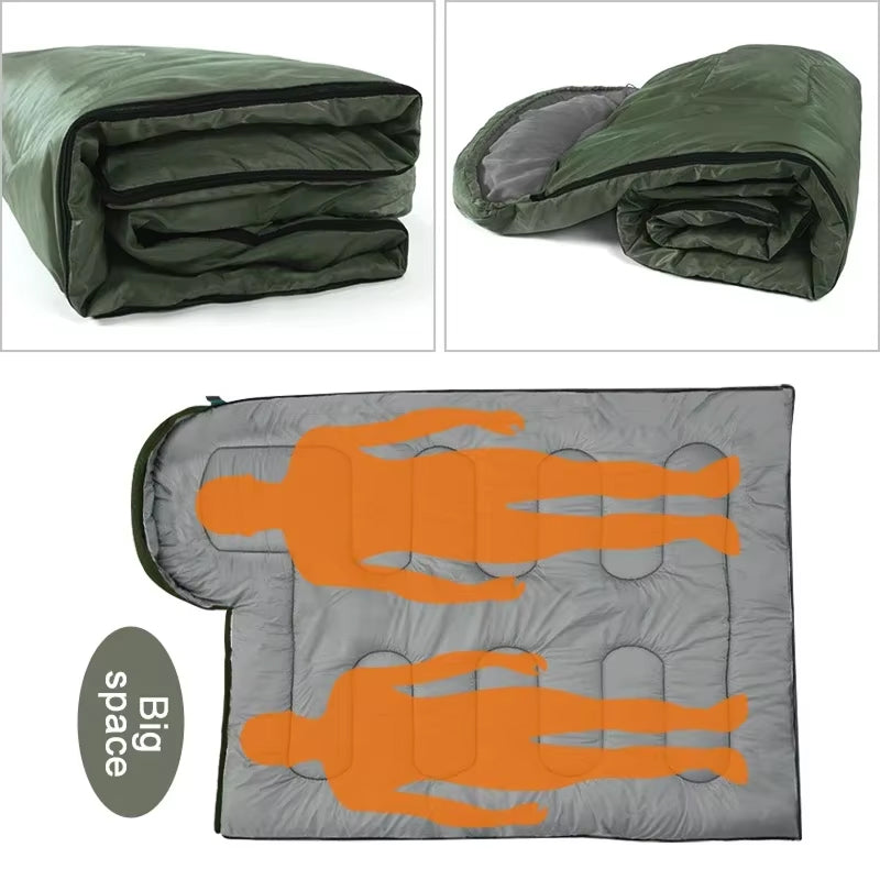 SleeBaxi Sleeping Bag 190T Tear-Proof Polyester 0.95kg Lightweight with Foot Ventilation and Compression Sack