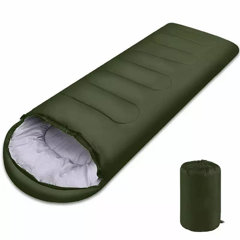 SleeBaxi Sleeping Bag 190T Tear-Proof Polyester 0.95kg Lightweight with Foot Ventilation and Compression Sack