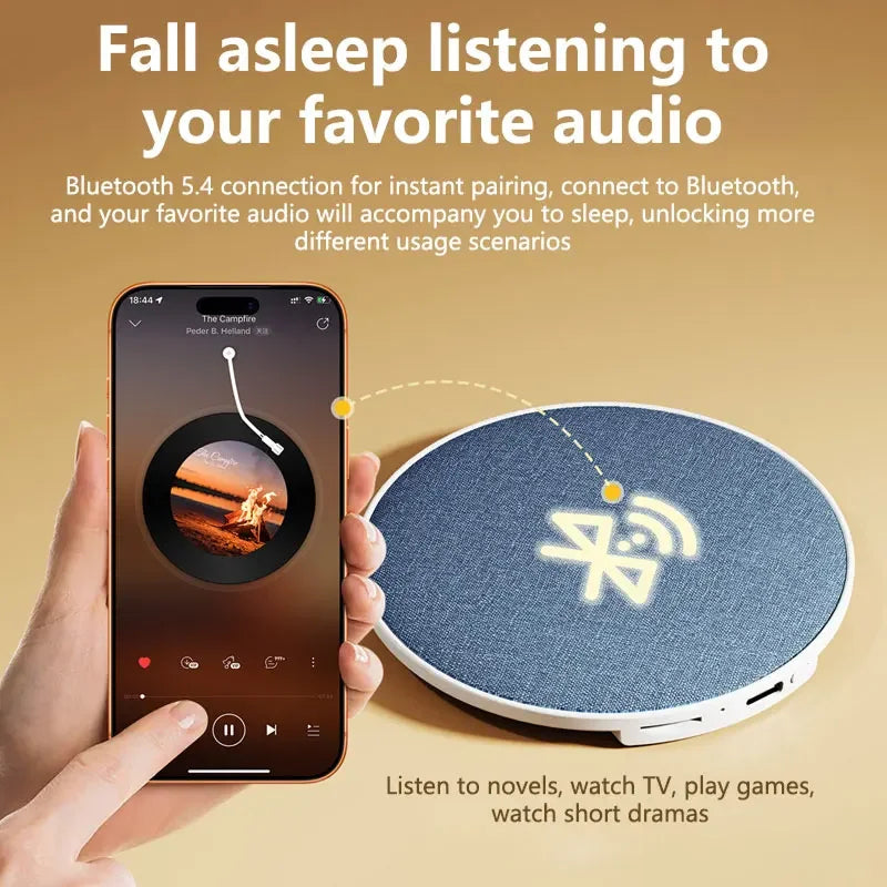 Under Pillow Bluetooth Speaker 360 Surround Sound Wireless Sleep Speakers for Side Sleepers SpikMek