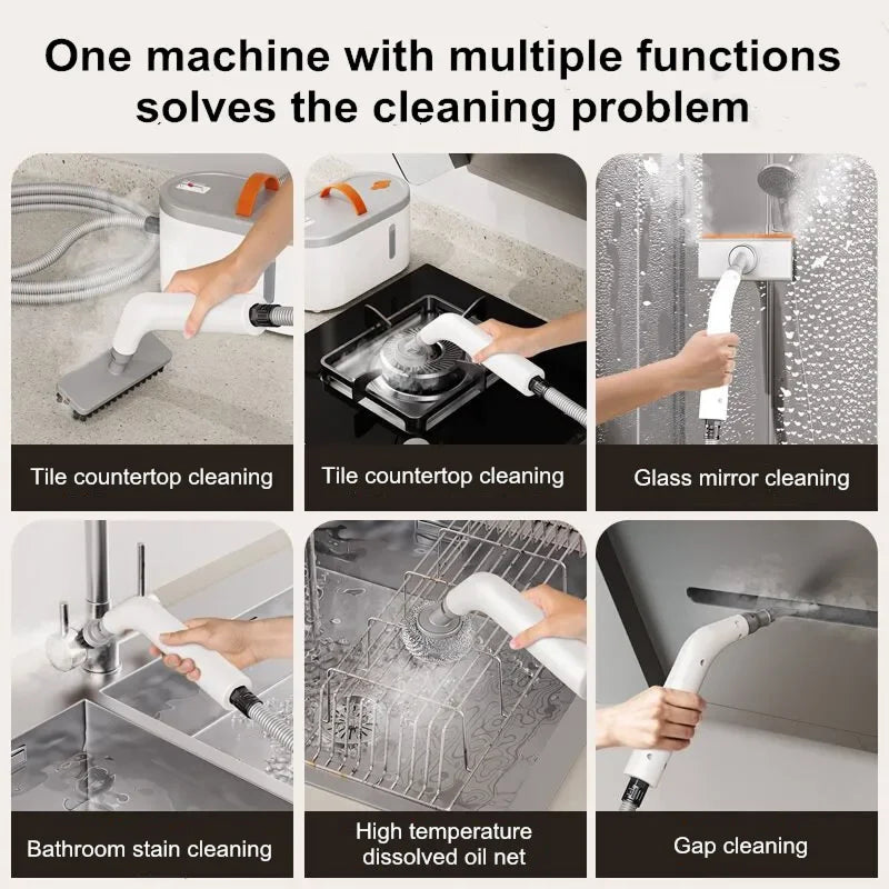 StemClix Steam Cleaner 1200W High-Temperature Sanitizer with 750ml Tank & Attachments