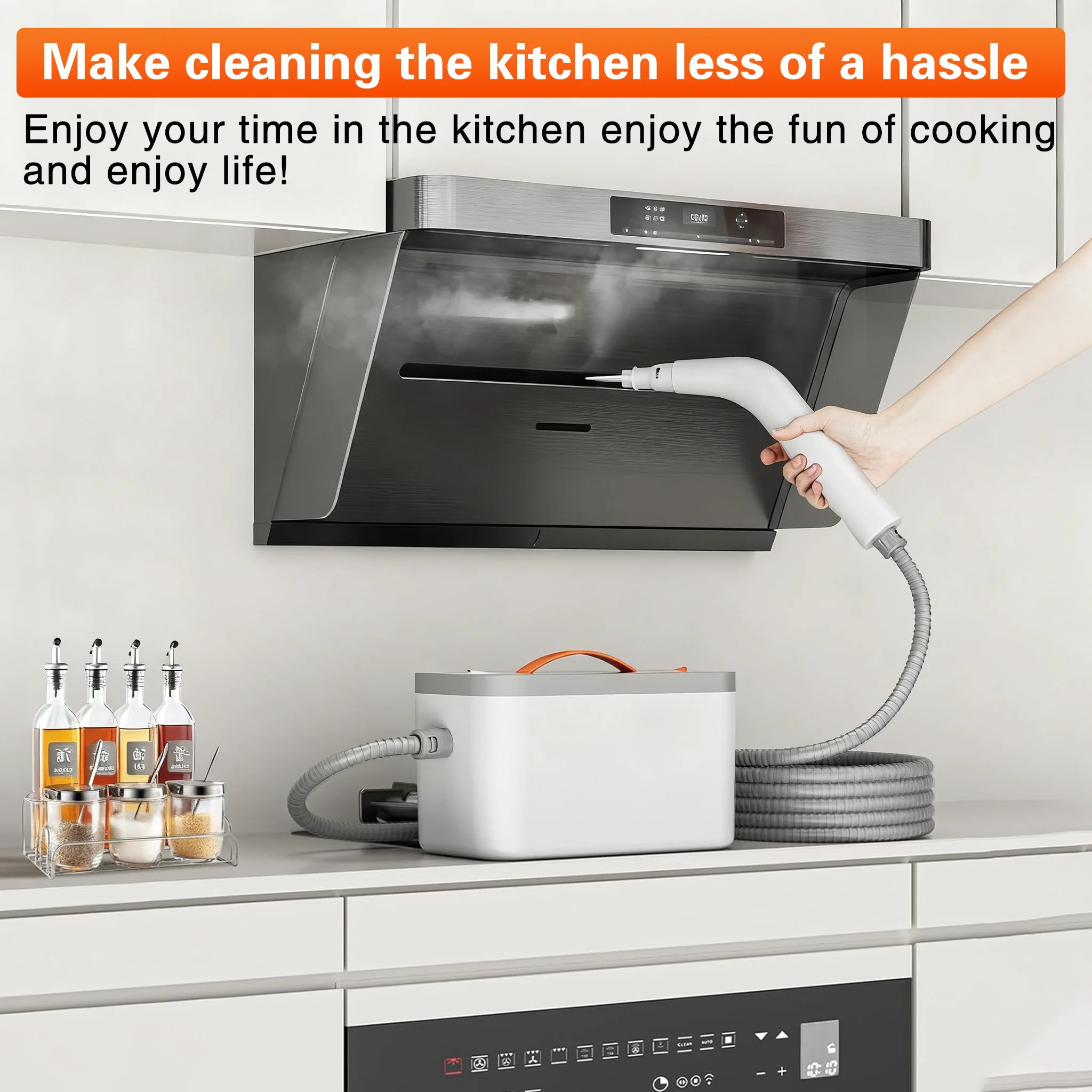 StemClix Steam Cleaner 1200W High-Temperature Sanitizer with 750ml Tank & Attachments