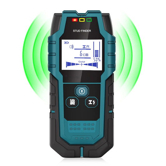 StixMika 5-in-1 Stud Finder 120mm Deep Metal Detection with Live AC Wire Warning and Tri-Color LED Alert