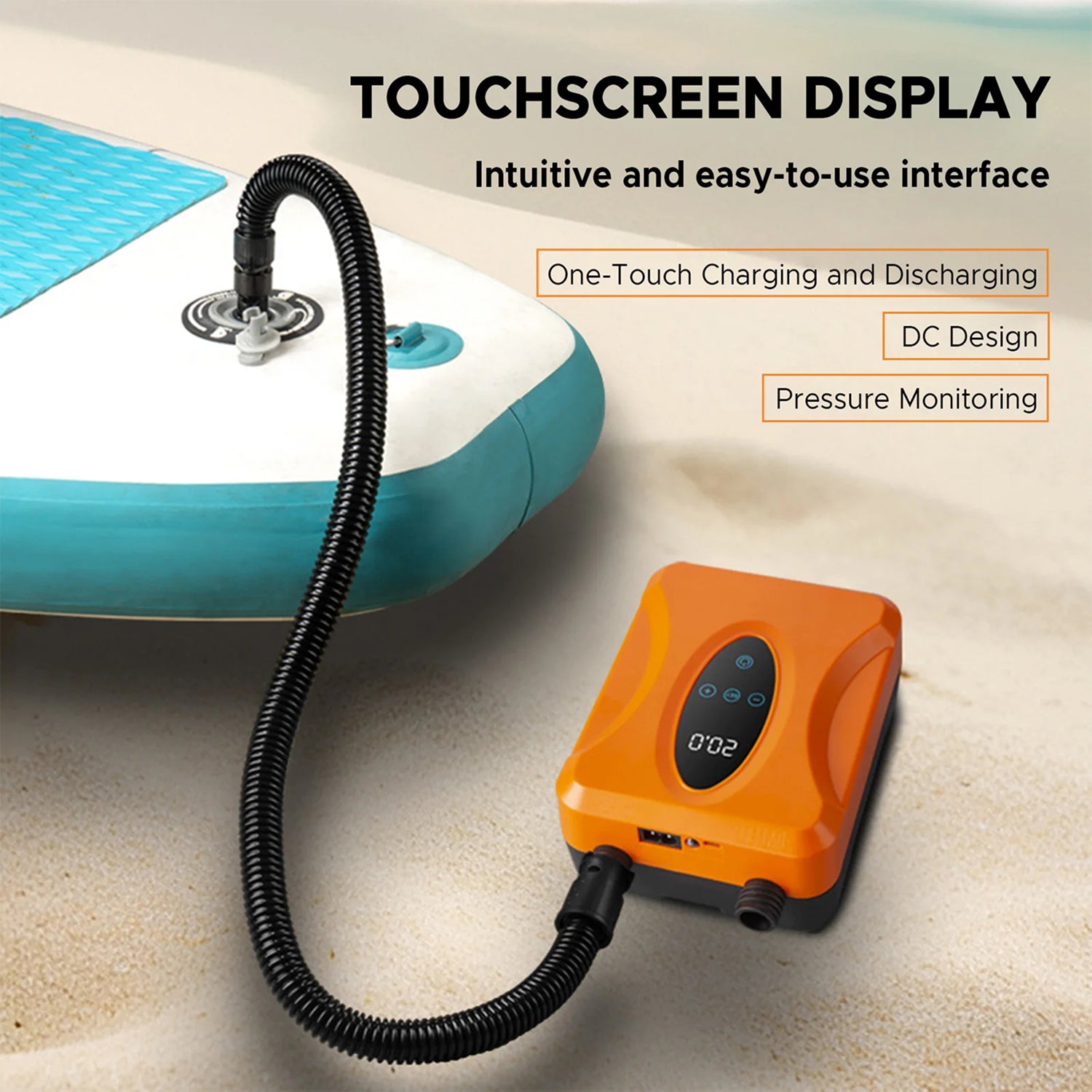 SupiLavix Wireless Electric SUP Pump 120W Battery Rechargeable Paddle Board Air Inflator
