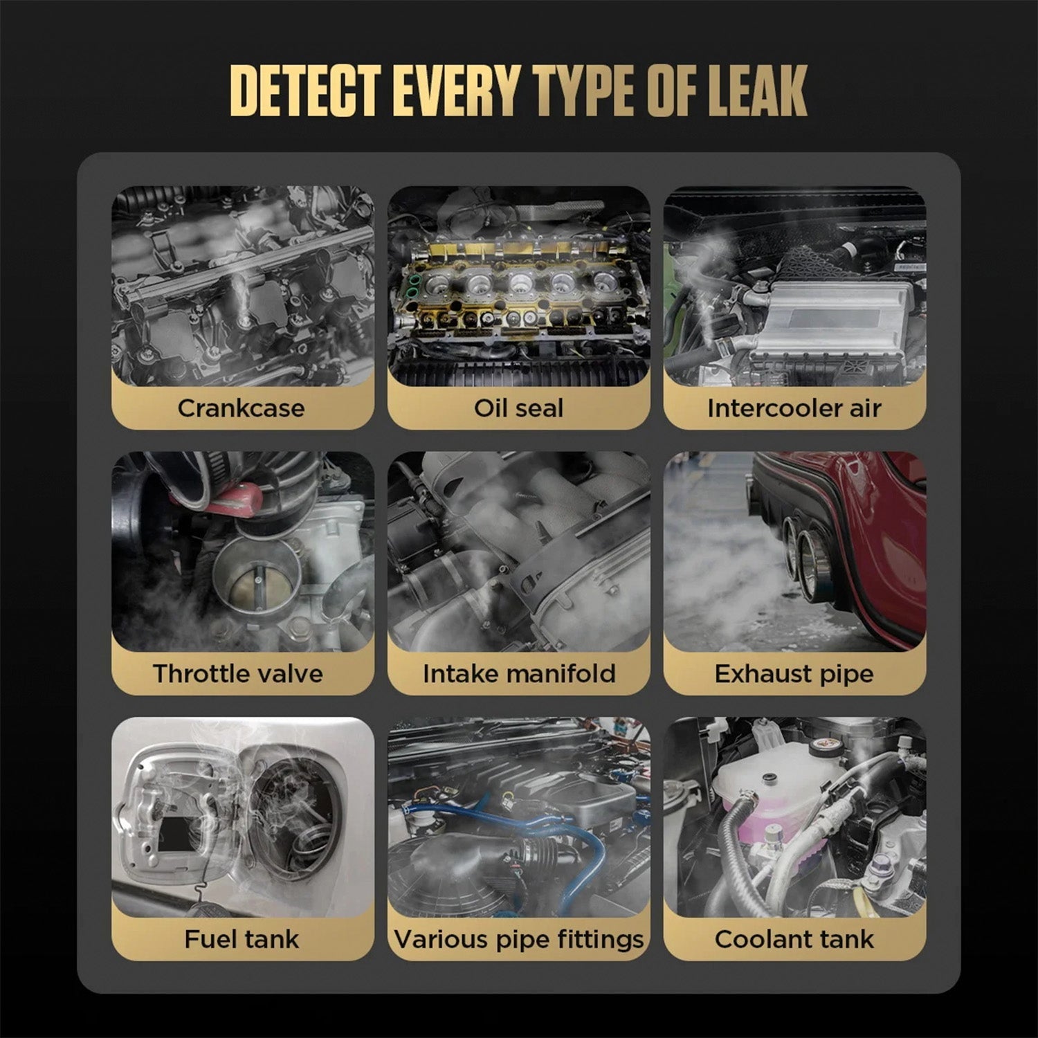 TekDanix Automotive Smoke Leak Detector 12V Built-In Air Pump EVAP Machine