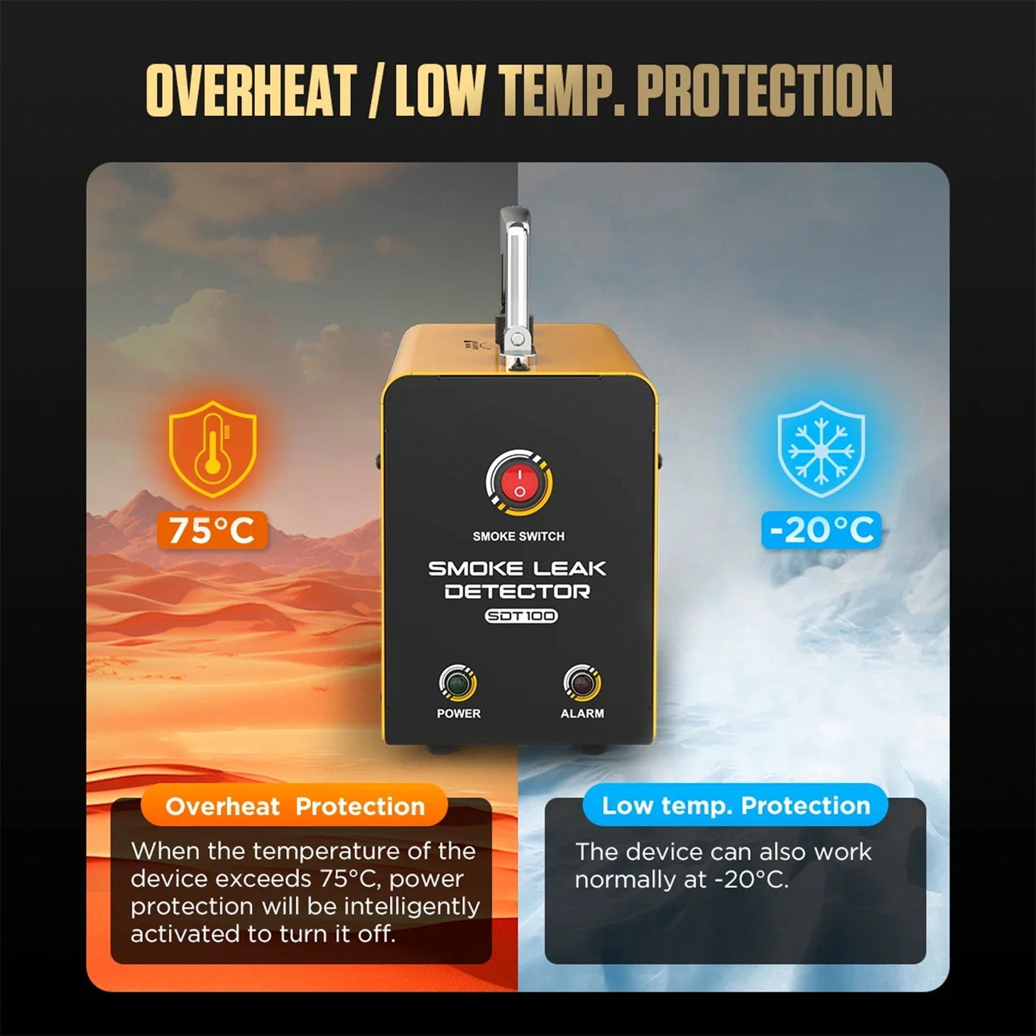 TekDanix Automotive Smoke Leak Detector 12V Built-In Air Pump EVAP Machine