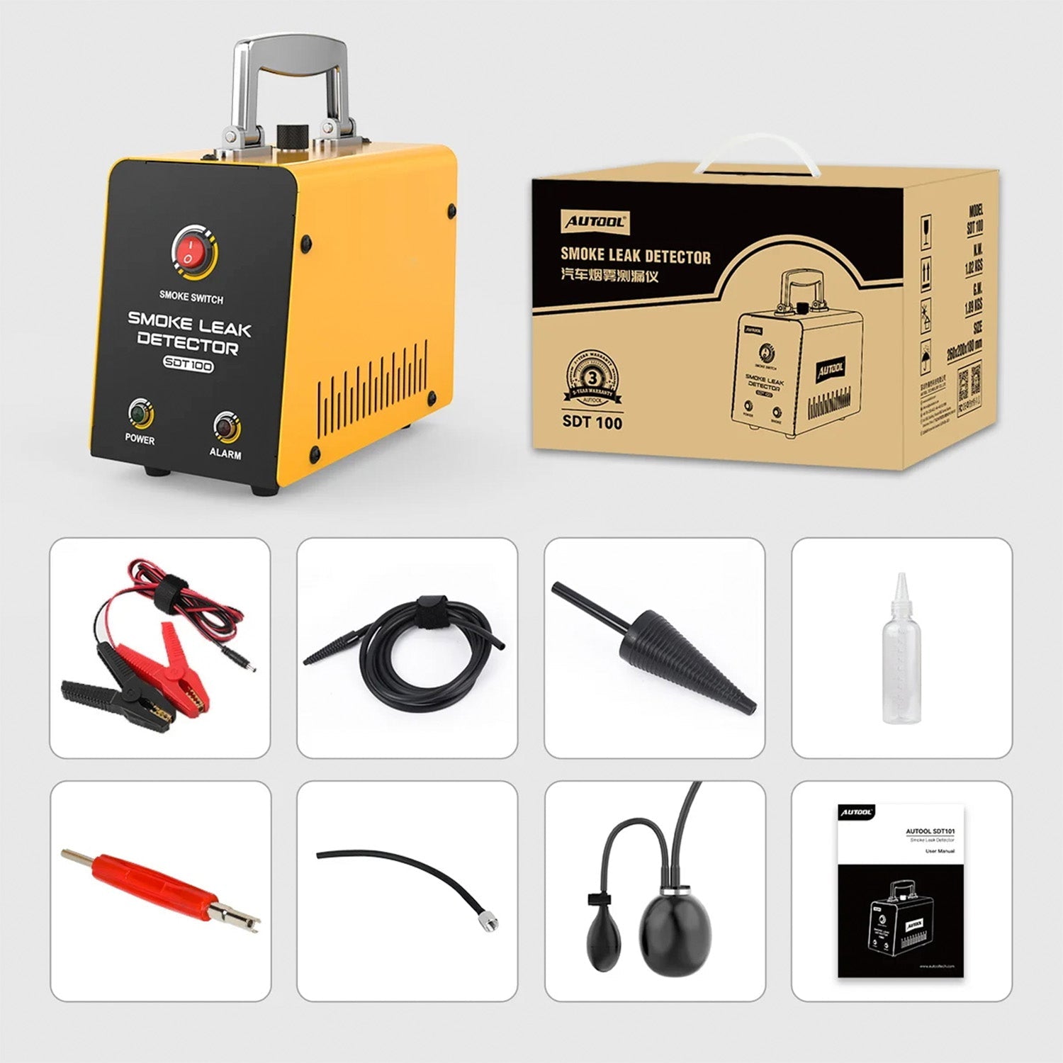 TekDanix Automotive Smoke Leak Detector 12V Built-In Air Pump EVAP Machine