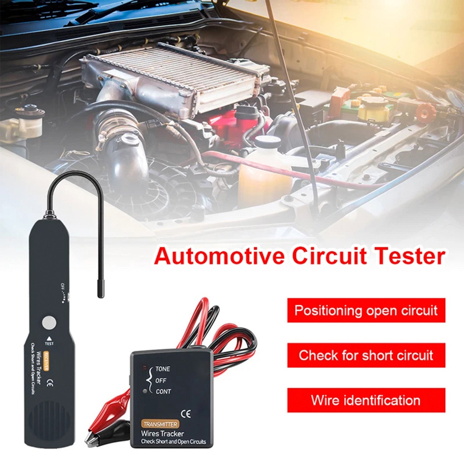 TesiLoci Automotive Circuit Tester 6V-42V Non-Contact Open Short Finder Kit