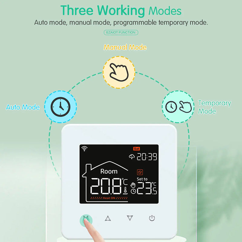 ThemitVi Smart Thermostat WiFi 0.1°C Precision 2.5D Glass Touch Panel with Alexa Google Home & Tuya App Control
