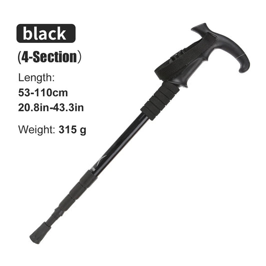 TrekPixin Professional Trekking Poles Adjustable T-Handle Aluminum Alloy 315g for Hiking