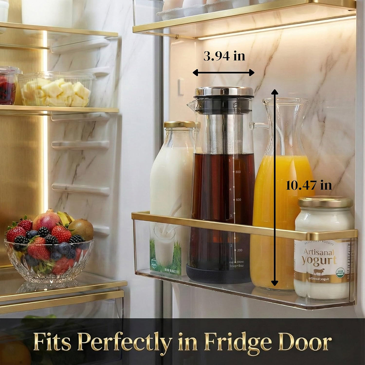 Cold Brew Coffee Maker - Iced Coffee Maker Pitcher with Fine Mesh Stainless Steel Filter