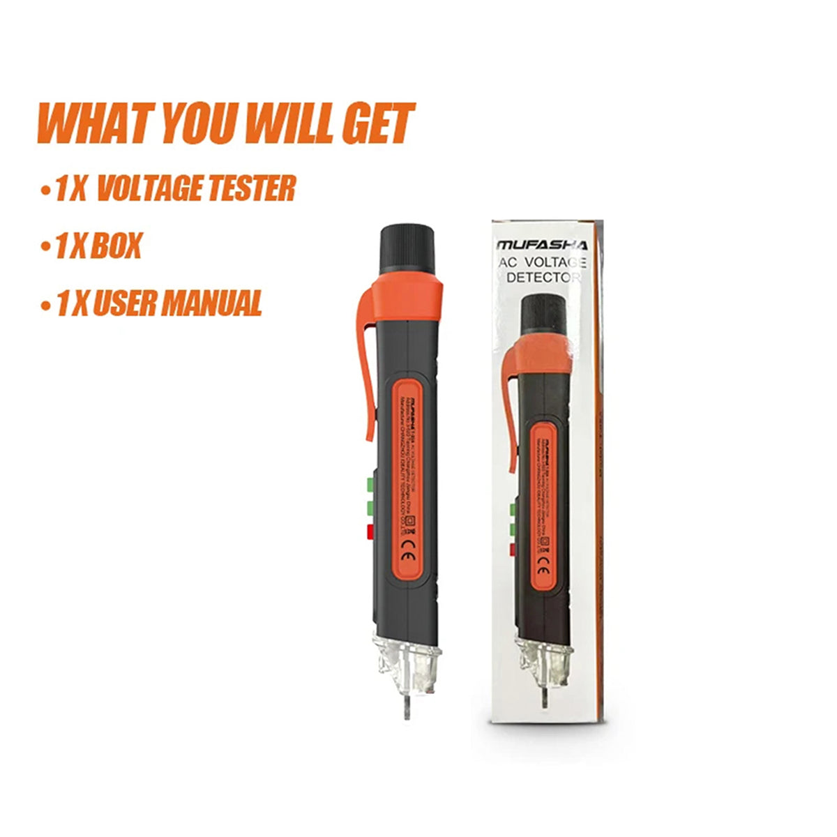 Non Contact Voltage Tester Pen 12V-1000V AC Circuit Detector with LED Flashlight ValixRima
