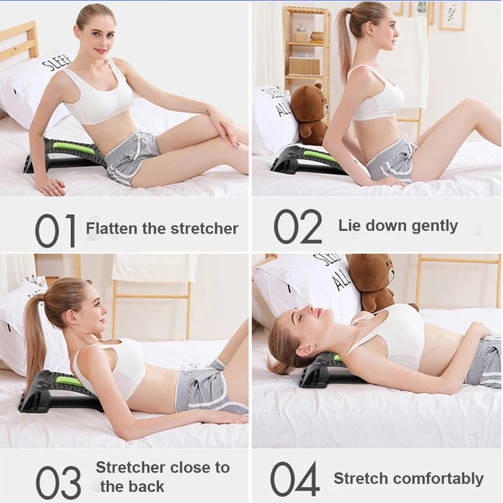 VicChixi Back Stretcher 150 Nodes 3 Levels Lumbar Lower Pain Relief Decompressor