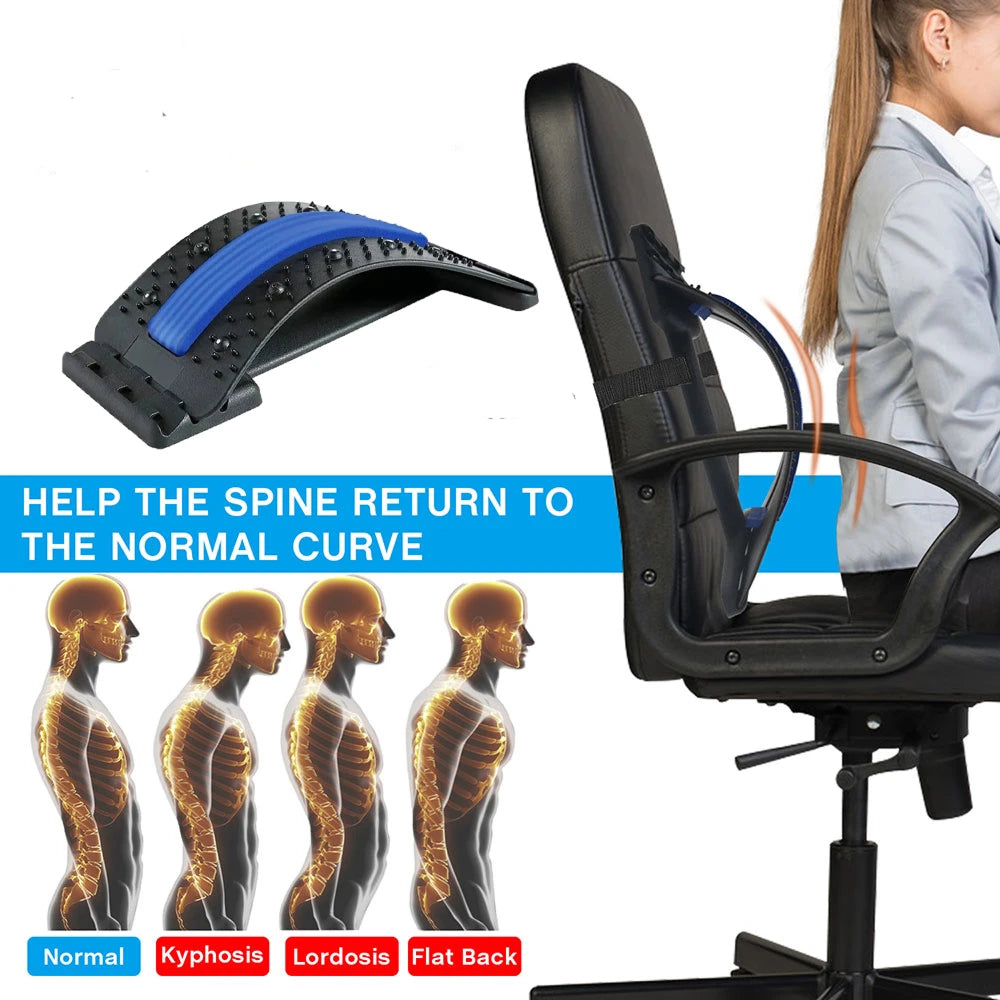 VicChixi Back Stretcher 150 Nodes 3 Levels Lumbar Lower Pain Relief Decompressor