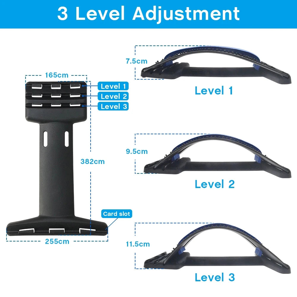 VicChixi Back Stretcher 150 Nodes 3 Levels Lumbar Lower Pain Relief Decompressor