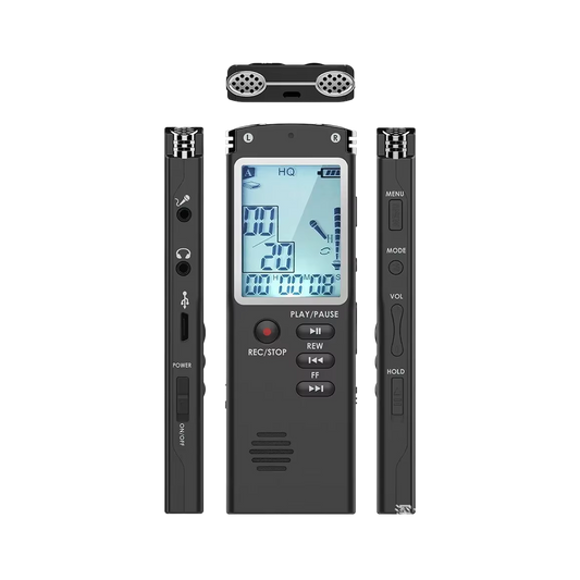 Voximex Digital Voice Recorder - 64GB Storage, 1536Kbps Studio Quality, Voice Activated