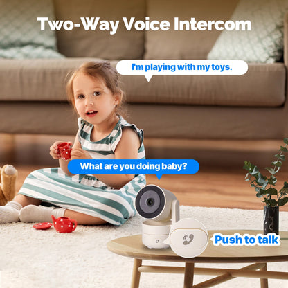 VugitCam 4MP Indoor Security Camera 360° Pan/Tilt AI Motion Detection Alexa & Google
