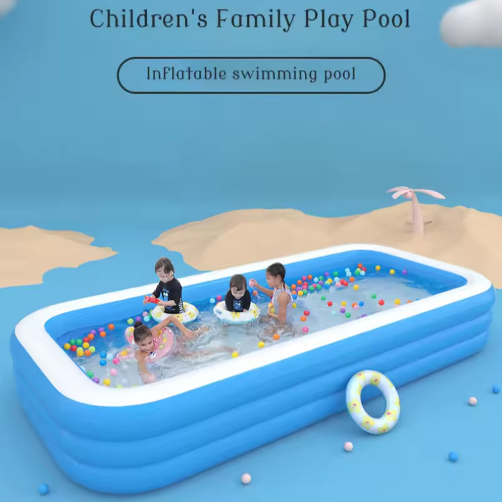 WaviJoy Family Inflatable Pool with Independent Airbag System and Cushioned Thermal Bottom