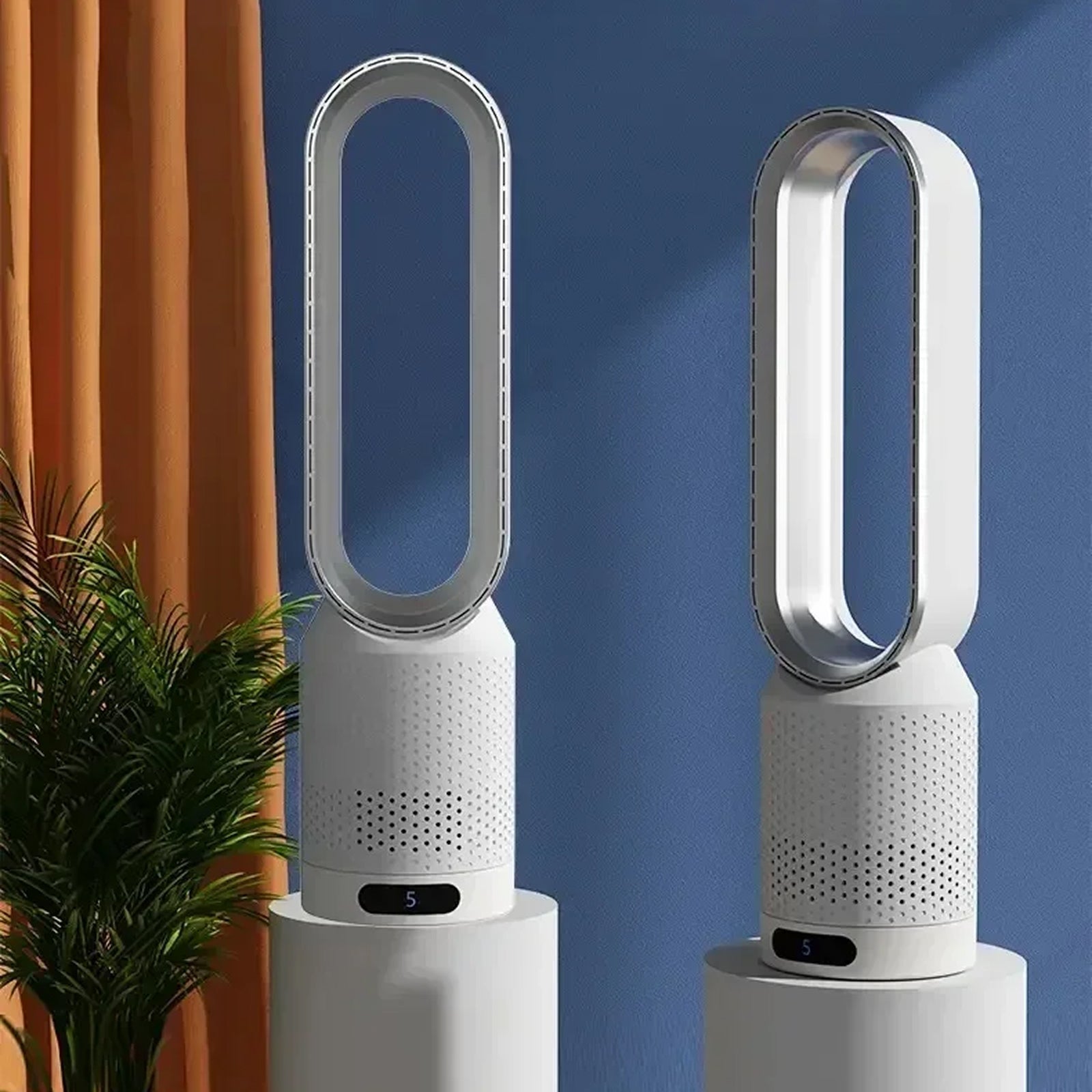 WhisParu Bladeless Fan 8-Speed 30dB Sleep Mode 90° Oscillation Negative Ion Air Purifier