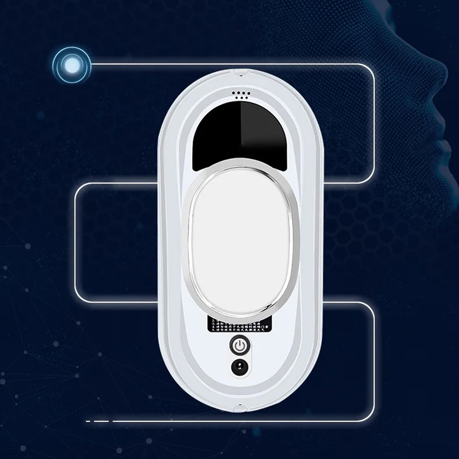WiniGlide Robot Window Cleaner 5600Pa Suction with Dual Spinning Mops, AI Smart-Path and Safety Anti-Fall System