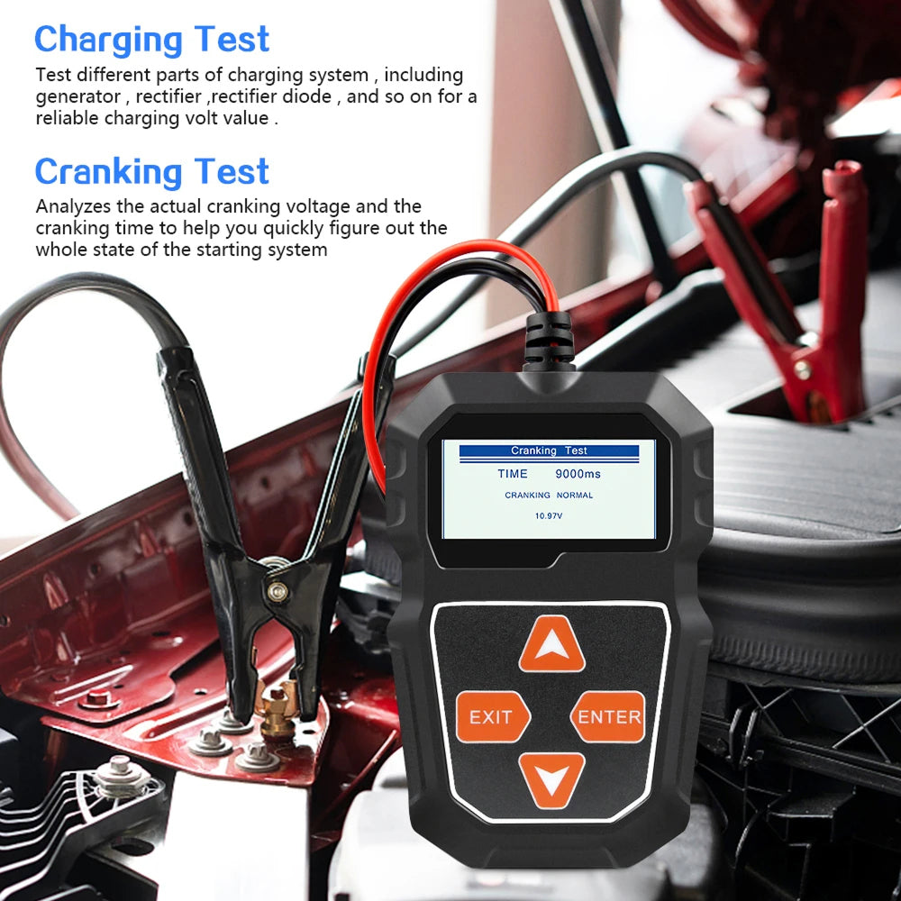 WontPrix 12V Battery Load Tester 100-2000 CCA Automotive Analyzer Tool