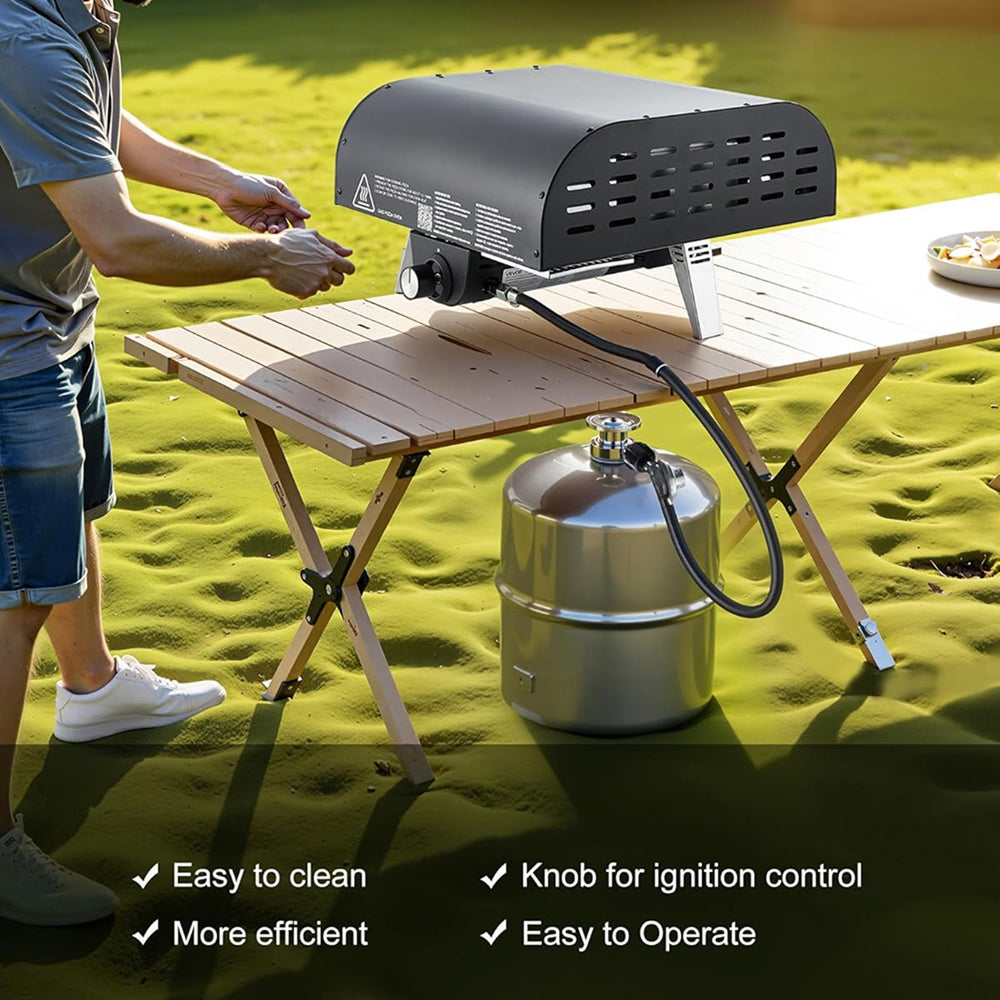 ZariKexi Portable Gas Pizza Oven 1000F Outdoor Maker 90 Seconds Fast Cook